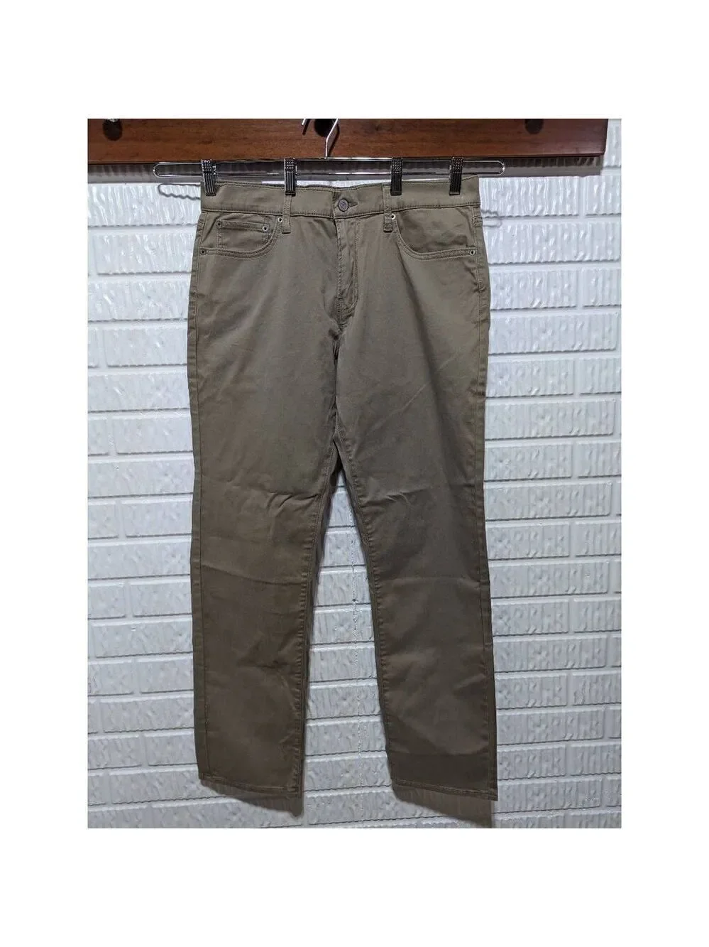 Lucky Brand Men's Tan Mid-Rise Straight-Leg Soft Denim Jeans Size 34/32
